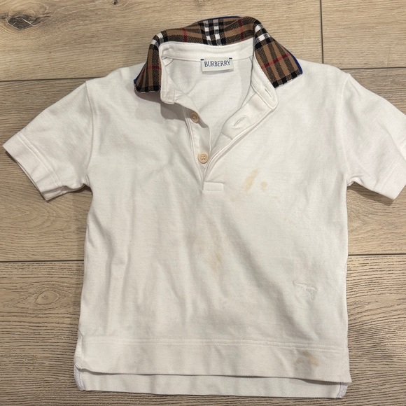 Burberry Other - Burberry Kids Polo with Check Collar 3y